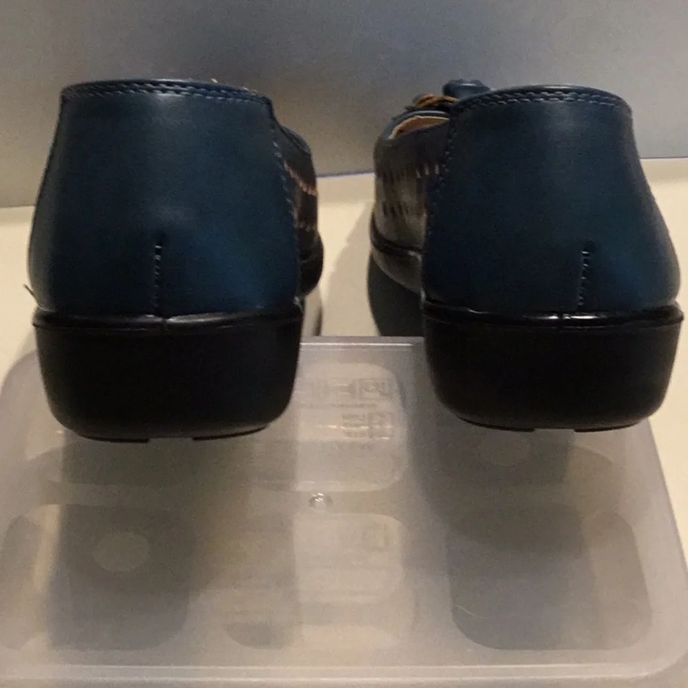 Dark teal slip-ons - Picture 4 of 8